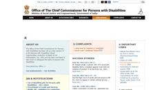 Desktop Screenshot of ccdisabilities.nic.in