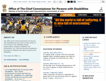 Tablet Screenshot of ccdisabilities.nic.in
